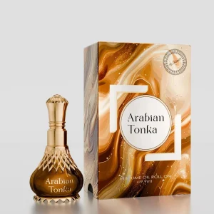 Al-Nuaim Arabian Tonka Attar Roll On For Men & Women - | Alcohol-Free Floral Attar (Saffron)